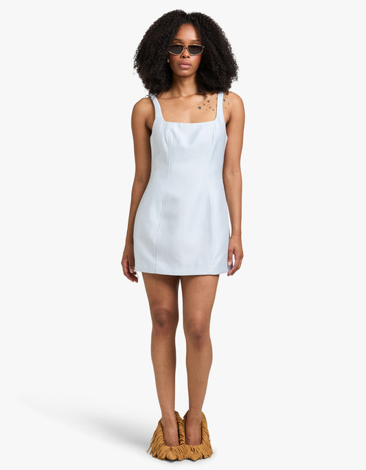 Otis Square Neck Mini Dress - Sky