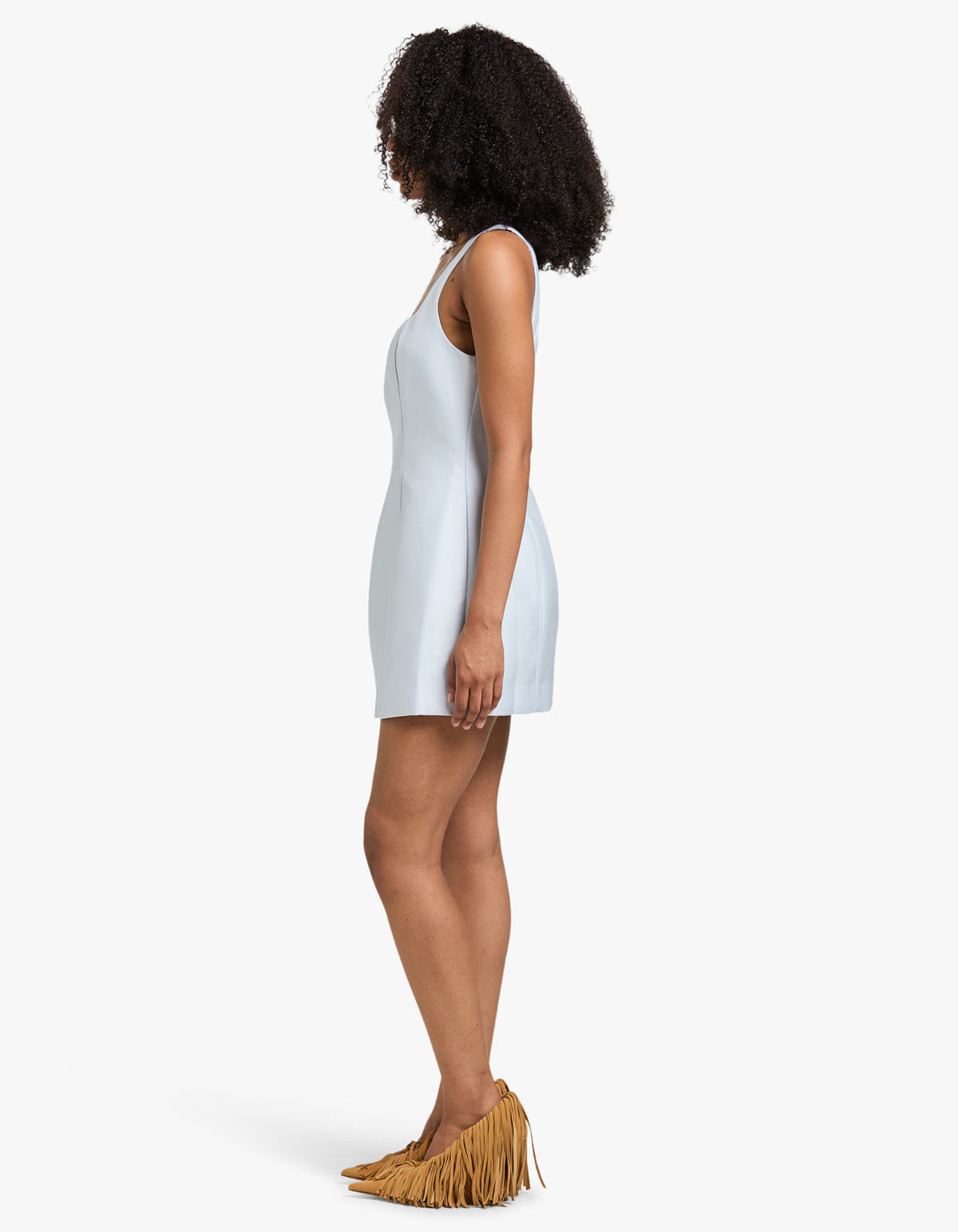 Otis Square Neck Mini Dress - Sky