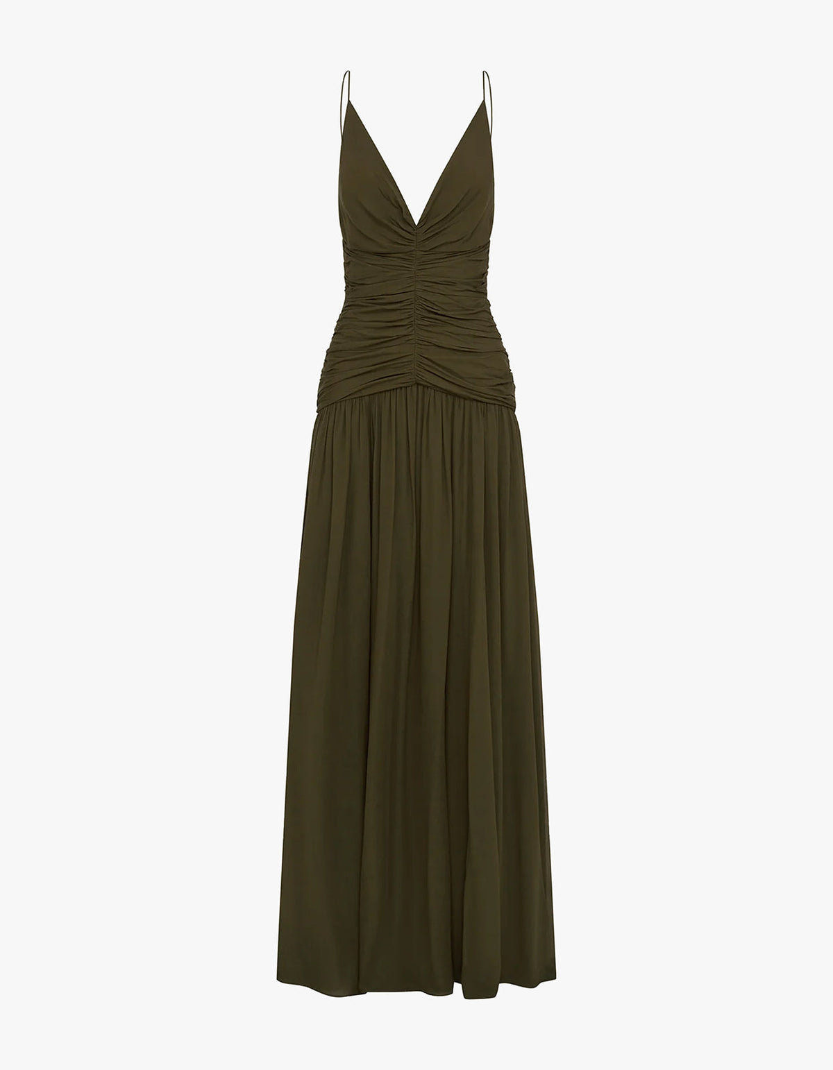 Juno Gathered Bodice Maxi Dress - Jungle