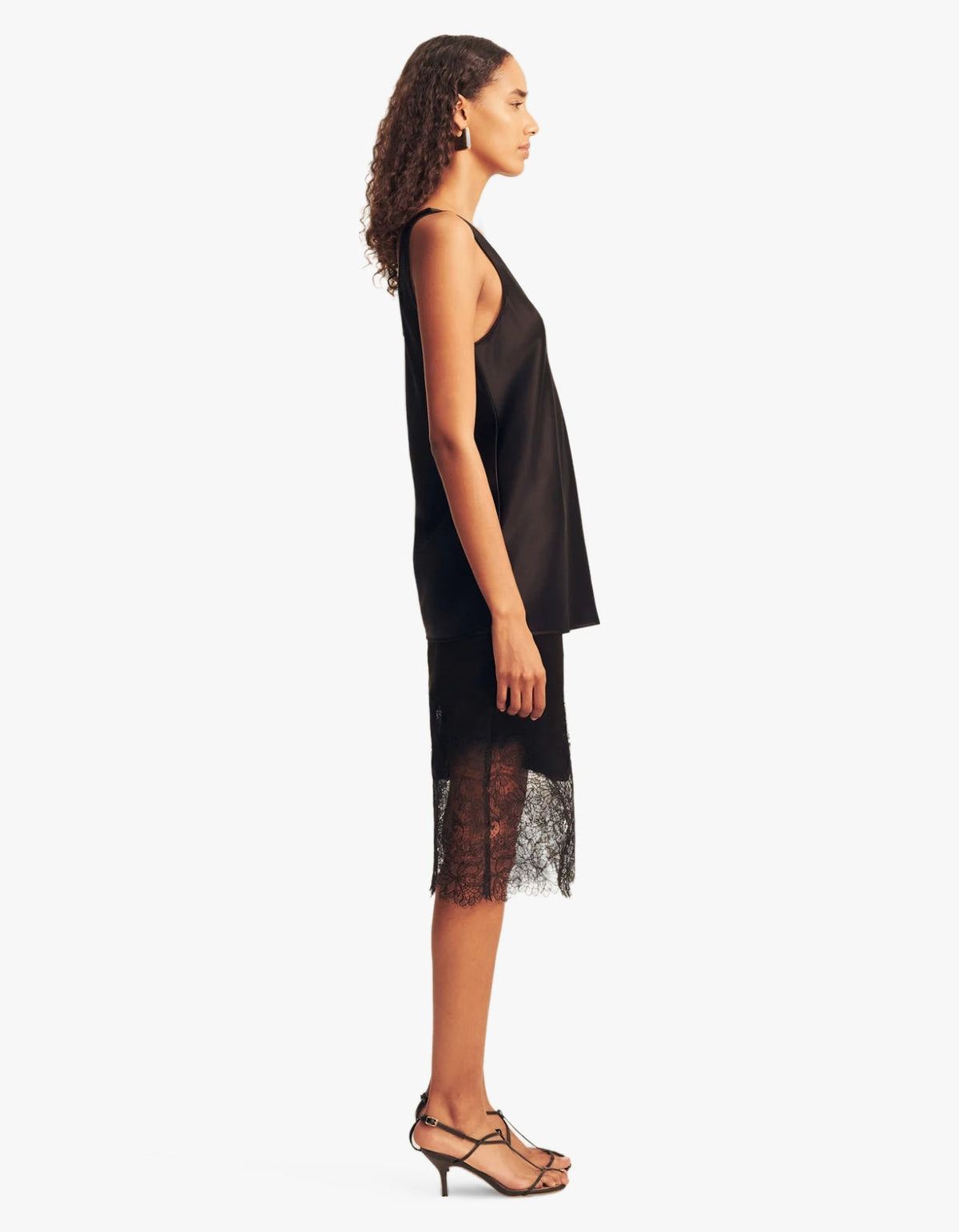 Lucia Lace Midi Skirt - Black