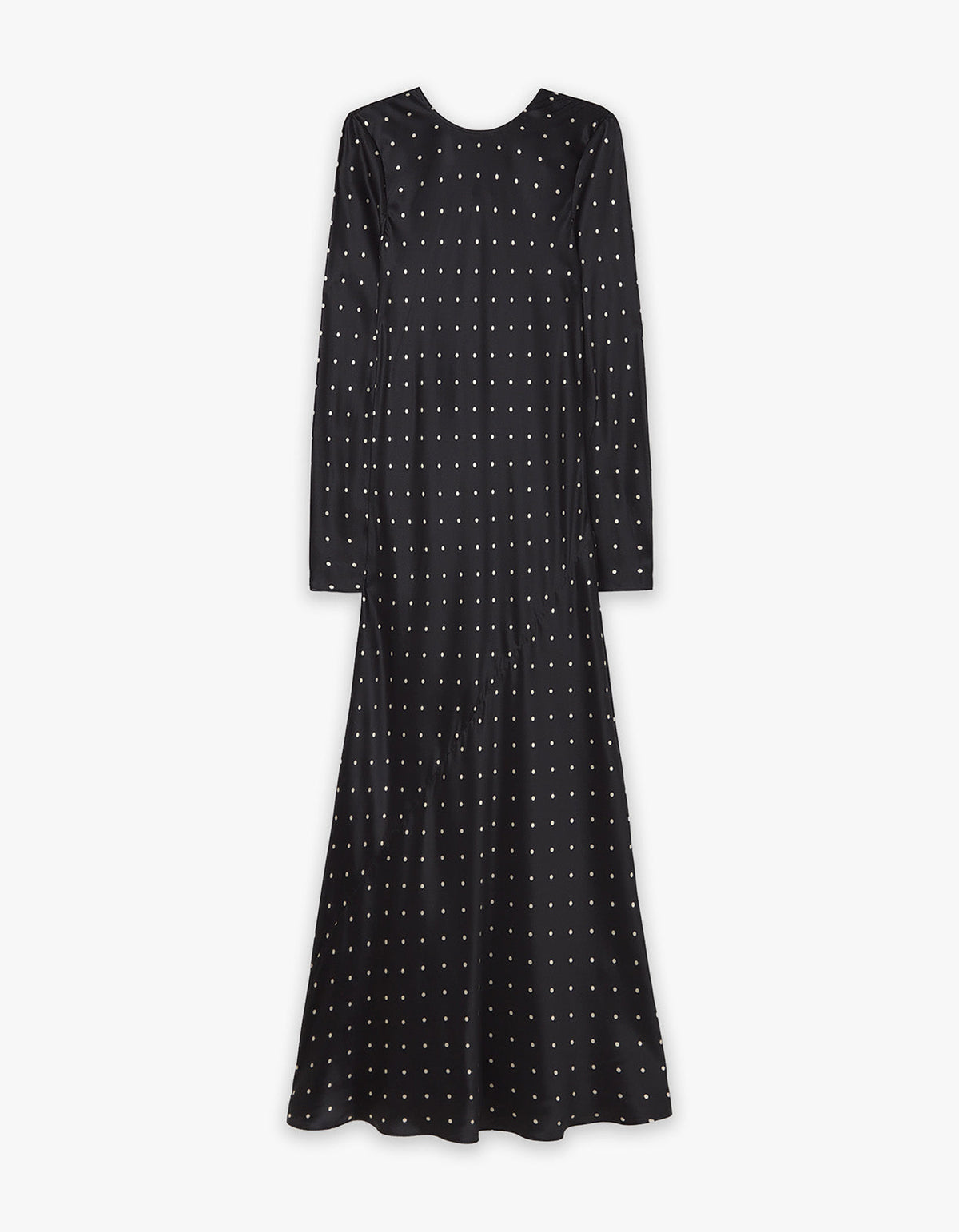 Full Sleeve Bias Dress - Small Polka Dot