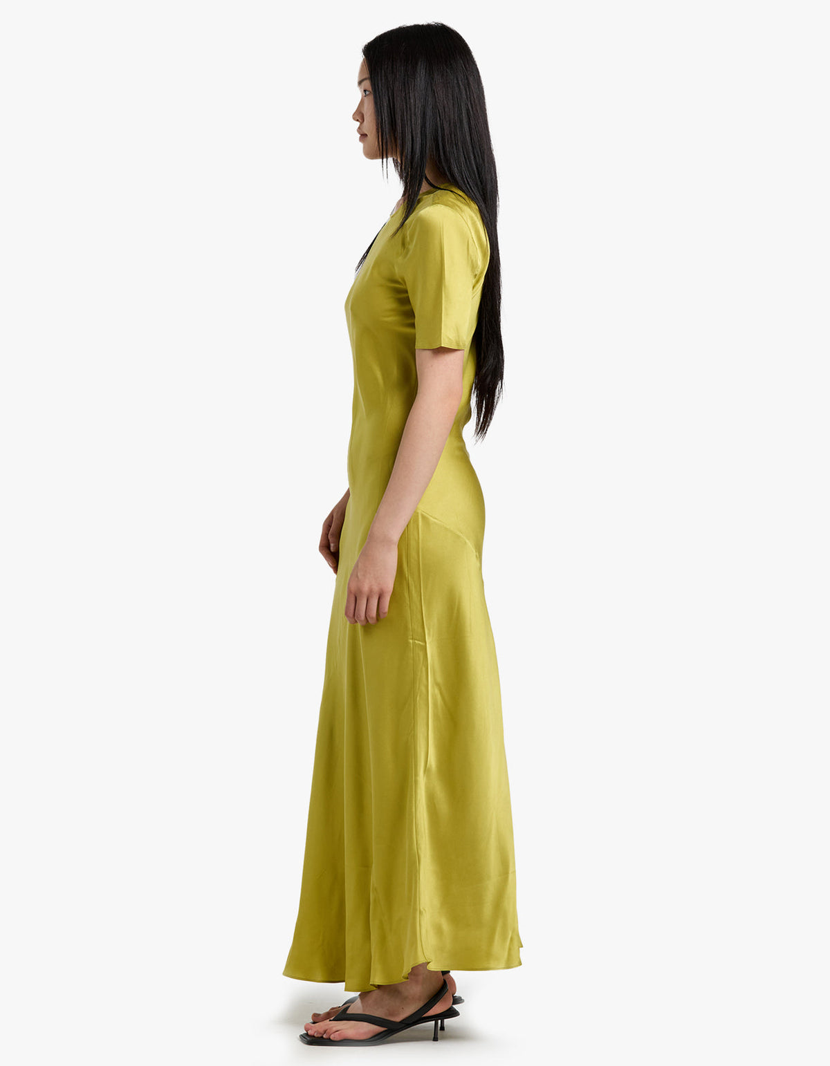Short Sleeve Bias Dress - Cactus