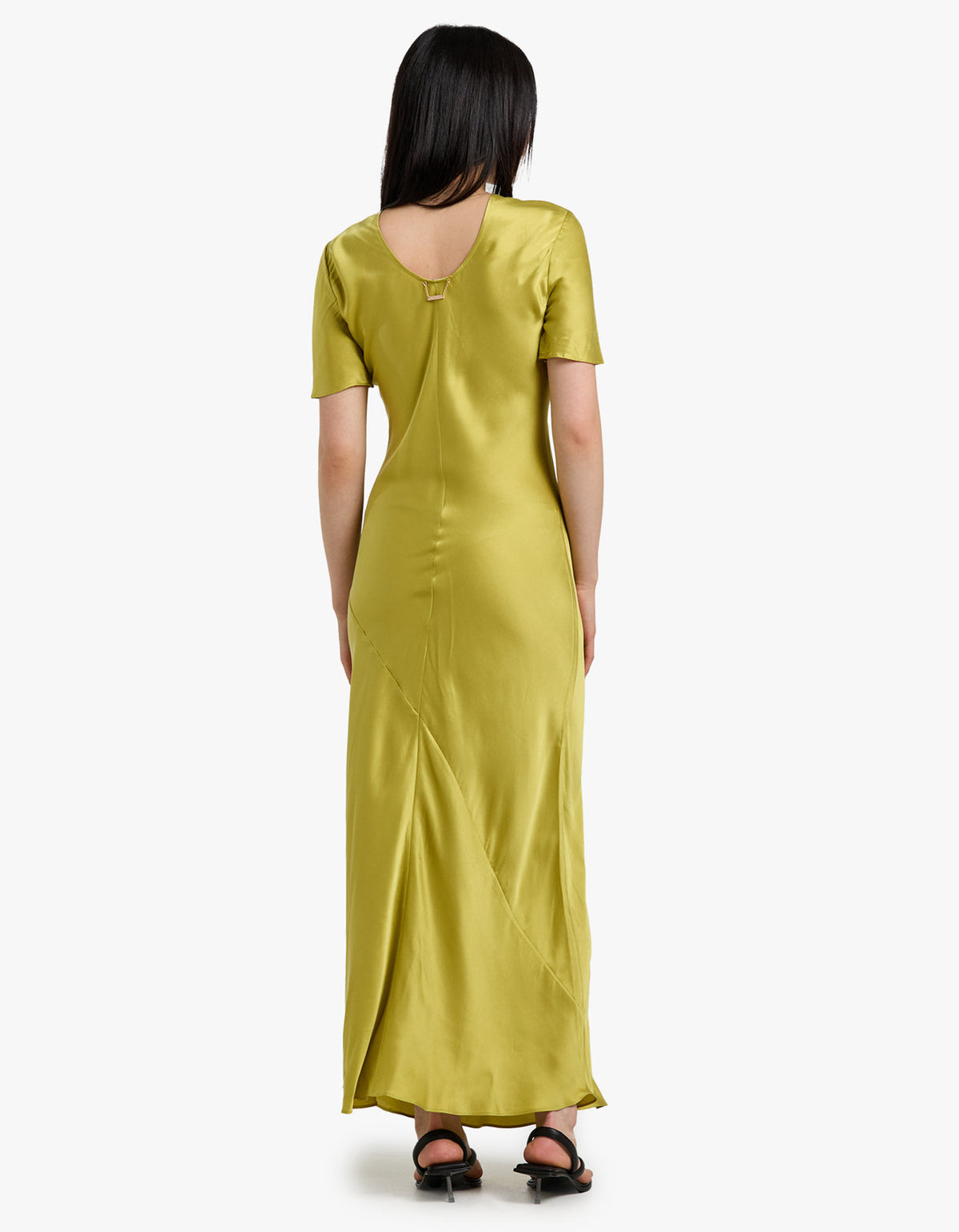 Short Sleeve Bias Dress - Cactus