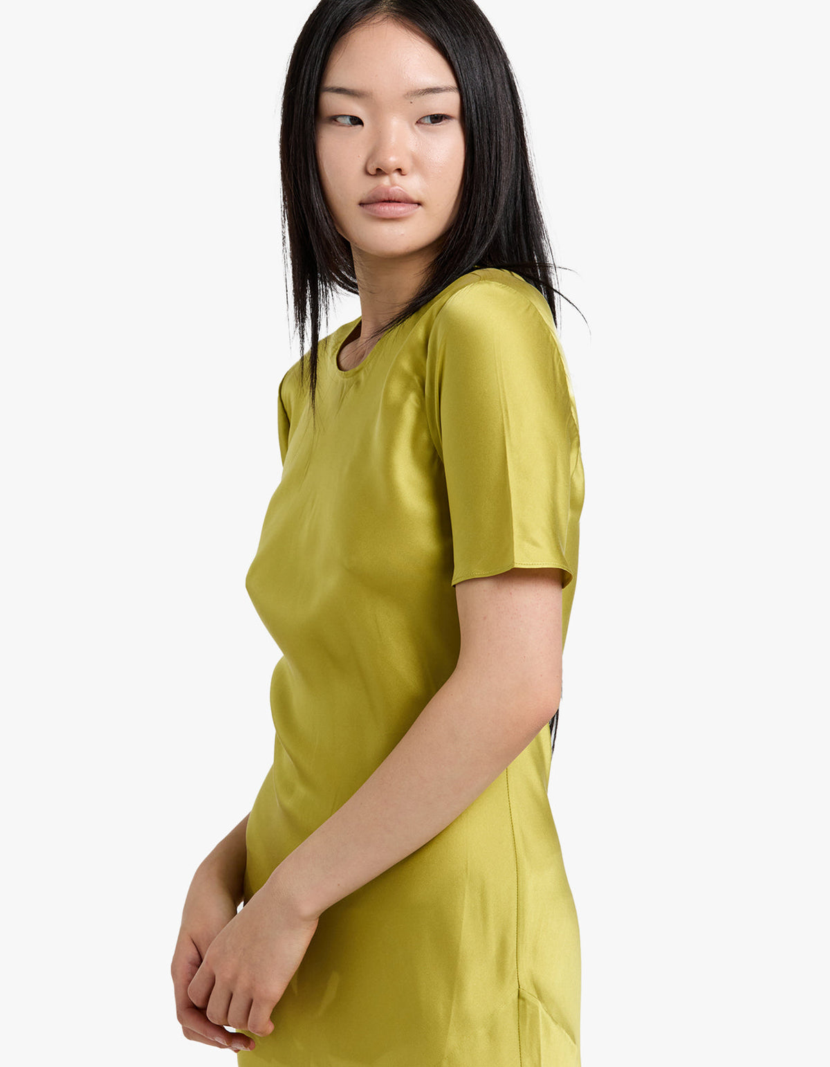 Short Sleeve Bias Dress - Cactus