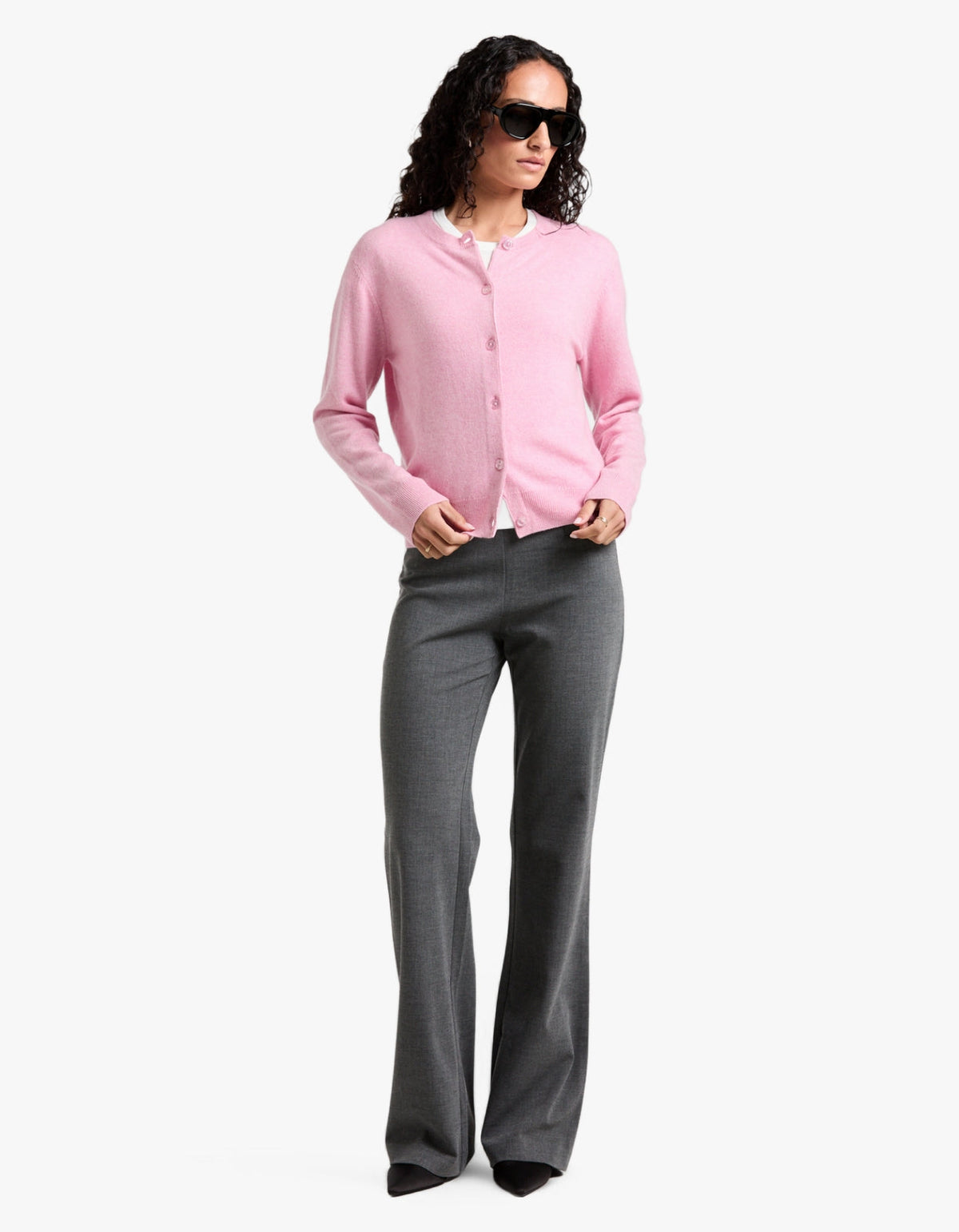 Saboston Cashmere Cardigan 6304 - Bleached Mauve
