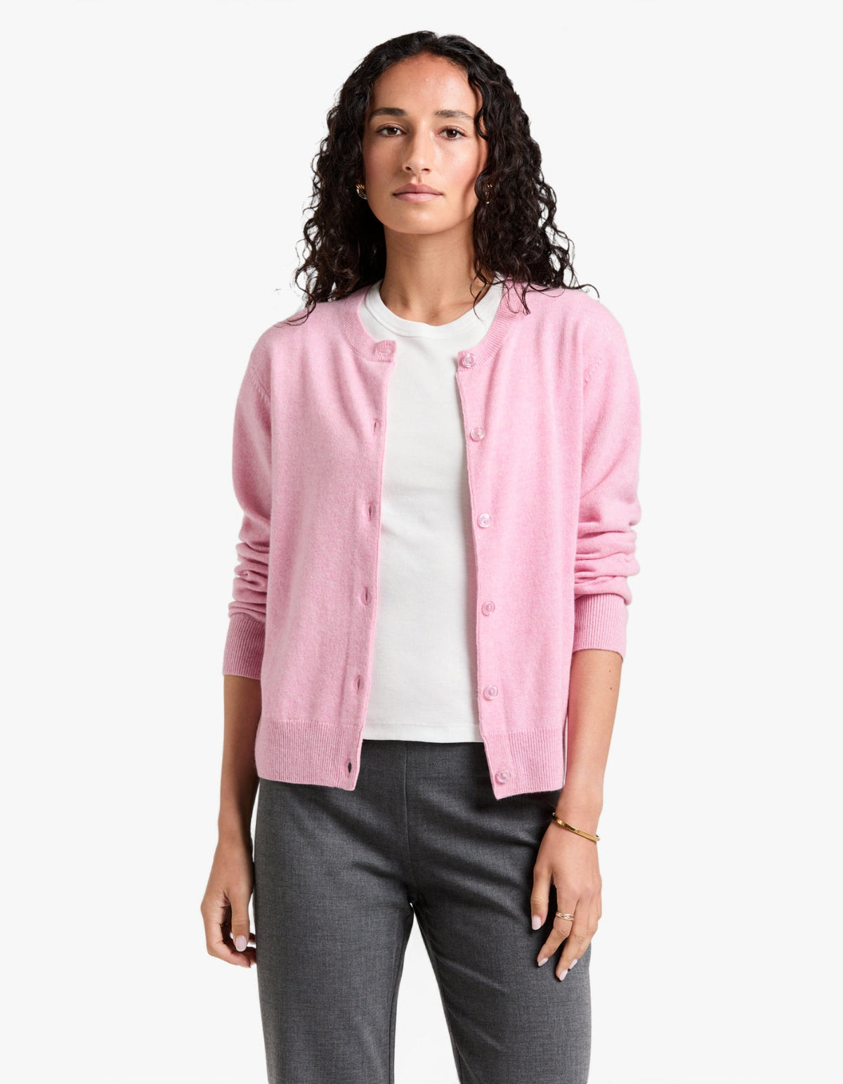 Saboston Cashmere Cardigan 6304 - Bleached Mauve