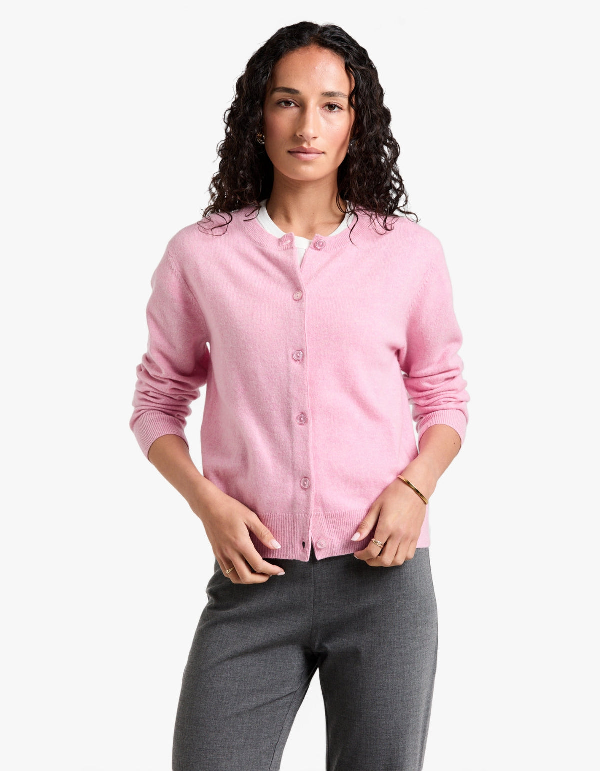 Saboston Cashmere Cardigan 6304 - Bleached Mauve