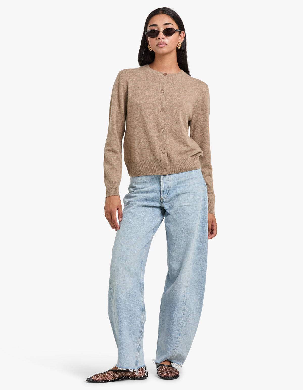 Saboston Cashmere Cardigan 6305 - Greige Mel