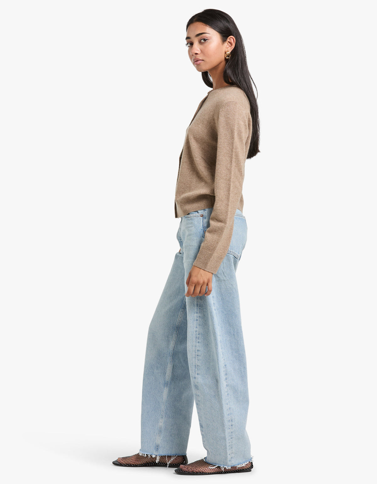 Saboston Cashmere Cardigan 6305 - Greige Mel