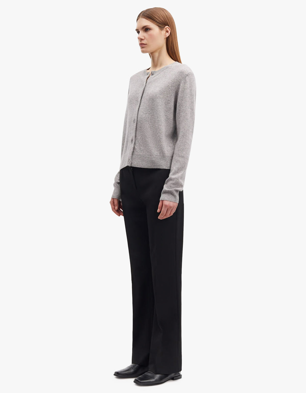 Saboston Cashmere Cardigan 6304 - Grey Mel.