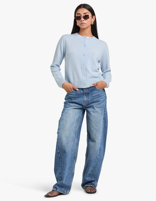 Saboston Cashmere Cardigan 6304 - Skyway