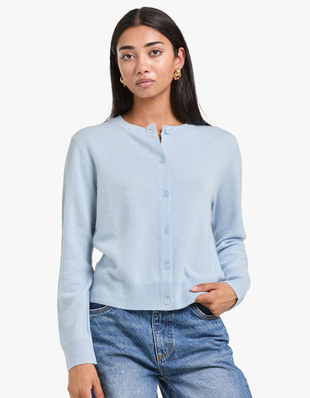 Saboston Cashmere Cardigan 6304 - Skyway