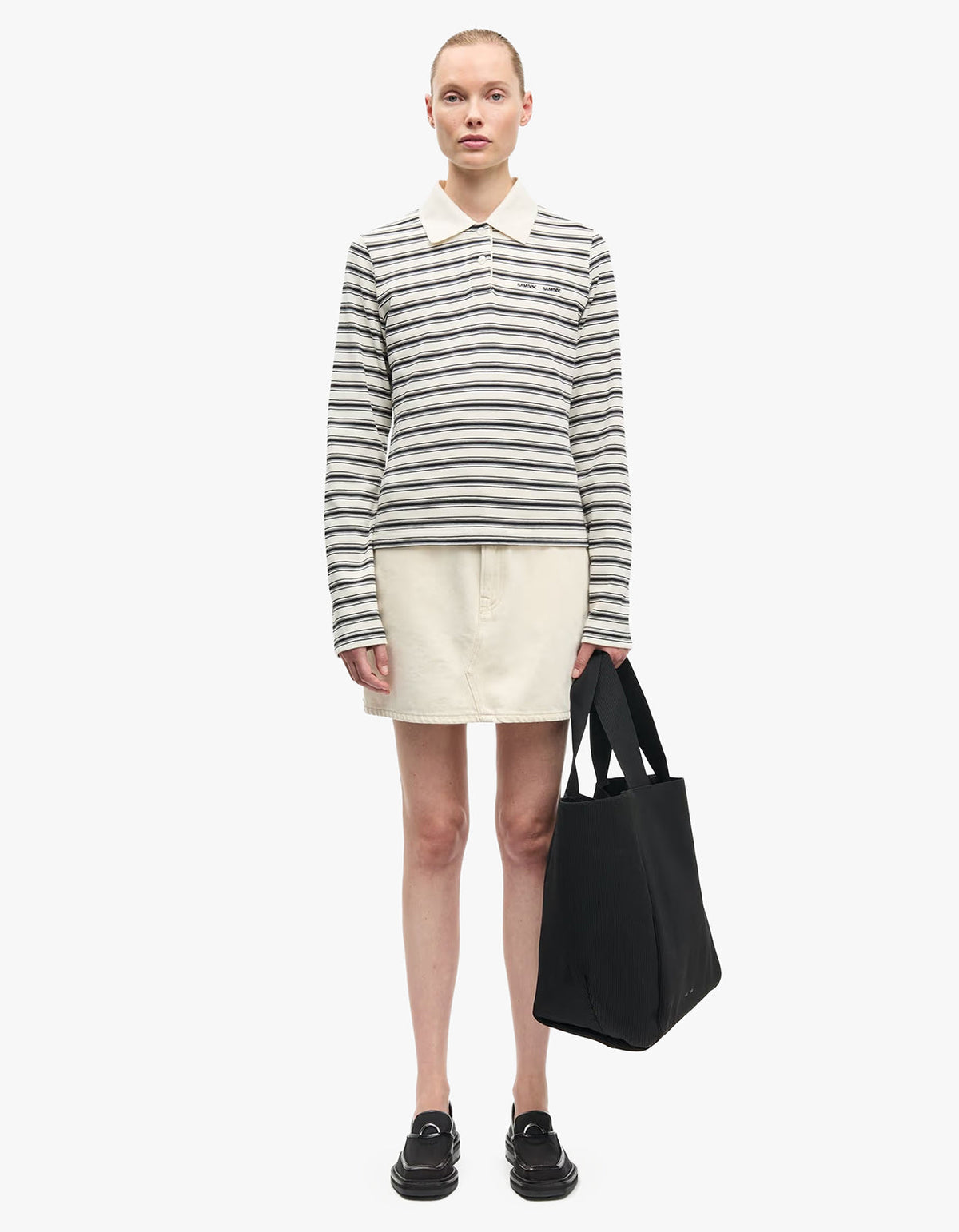 Sadonell L/S Polo 15512 - Egret St.