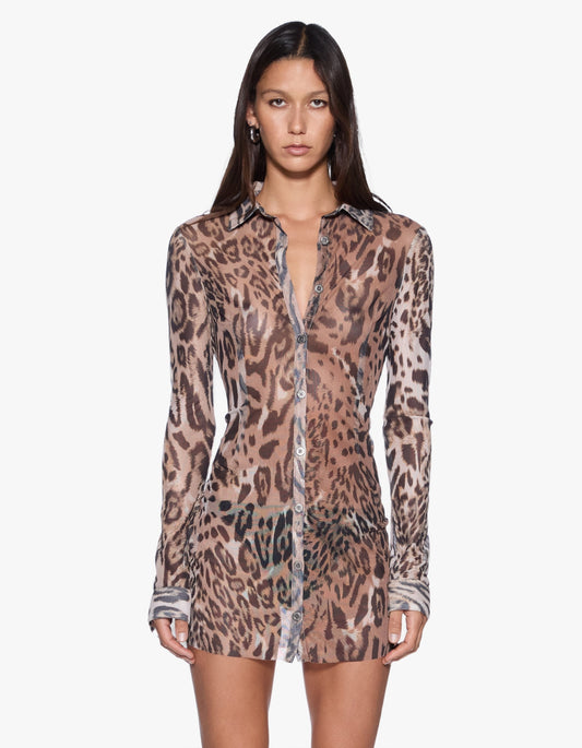 Devin L/S Shirtdress - Wild