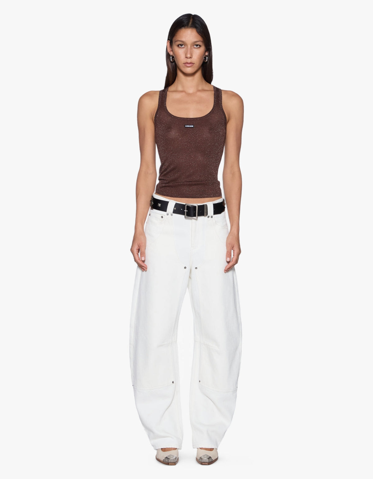 Origin Knit Tank - Stone Lurex