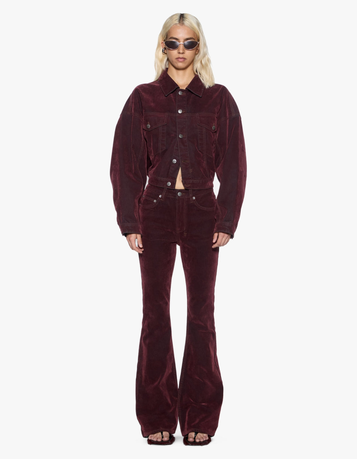 Relaxed Trucker Jacket - Merlot