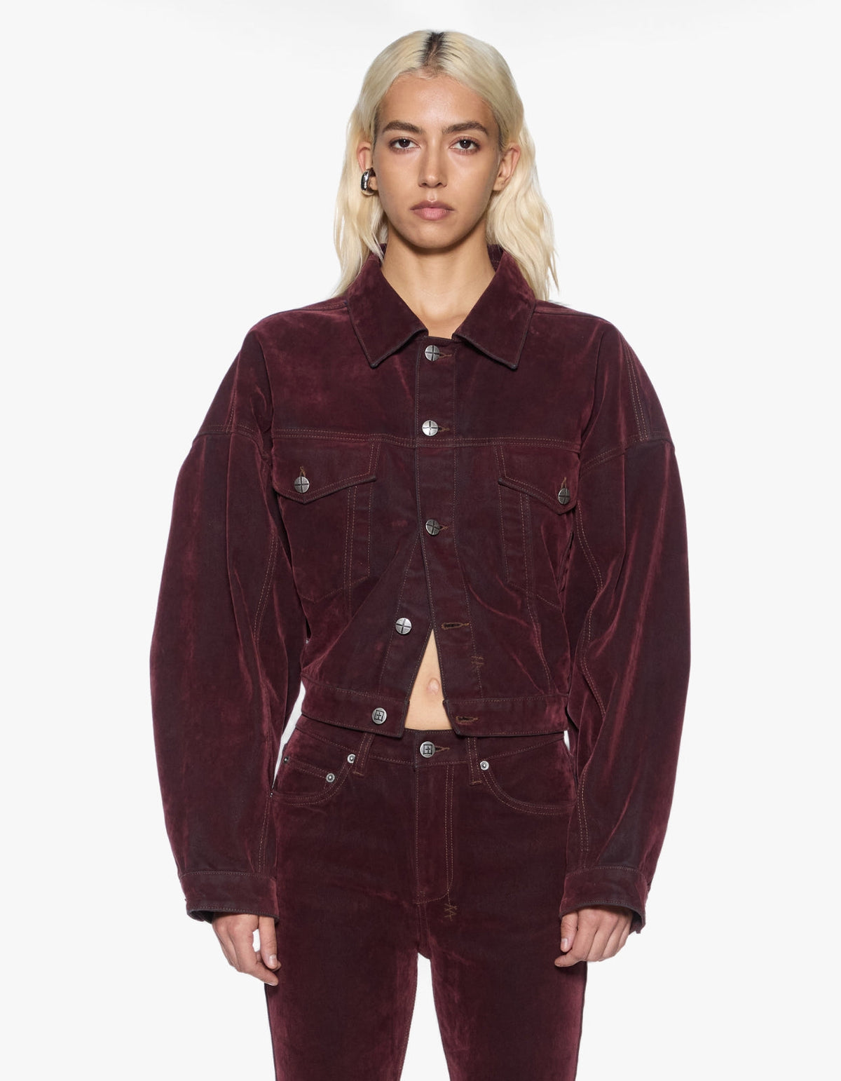 Relaxed Trucker Jacket - Merlot
