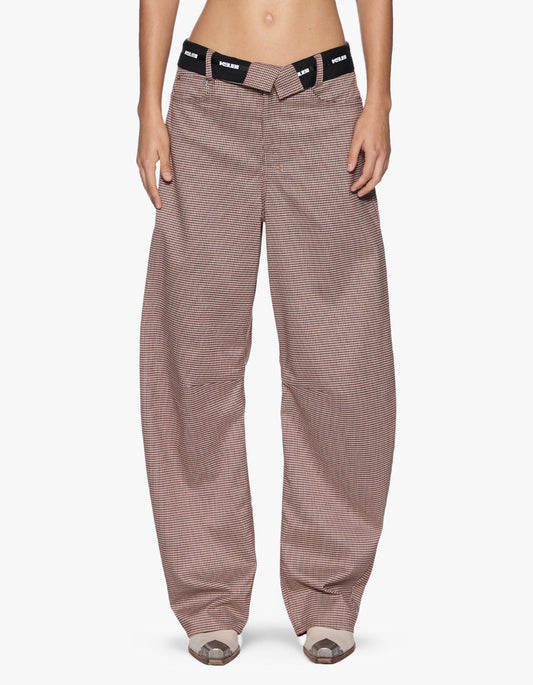 Barrel Trouser Flip - Houndstooth