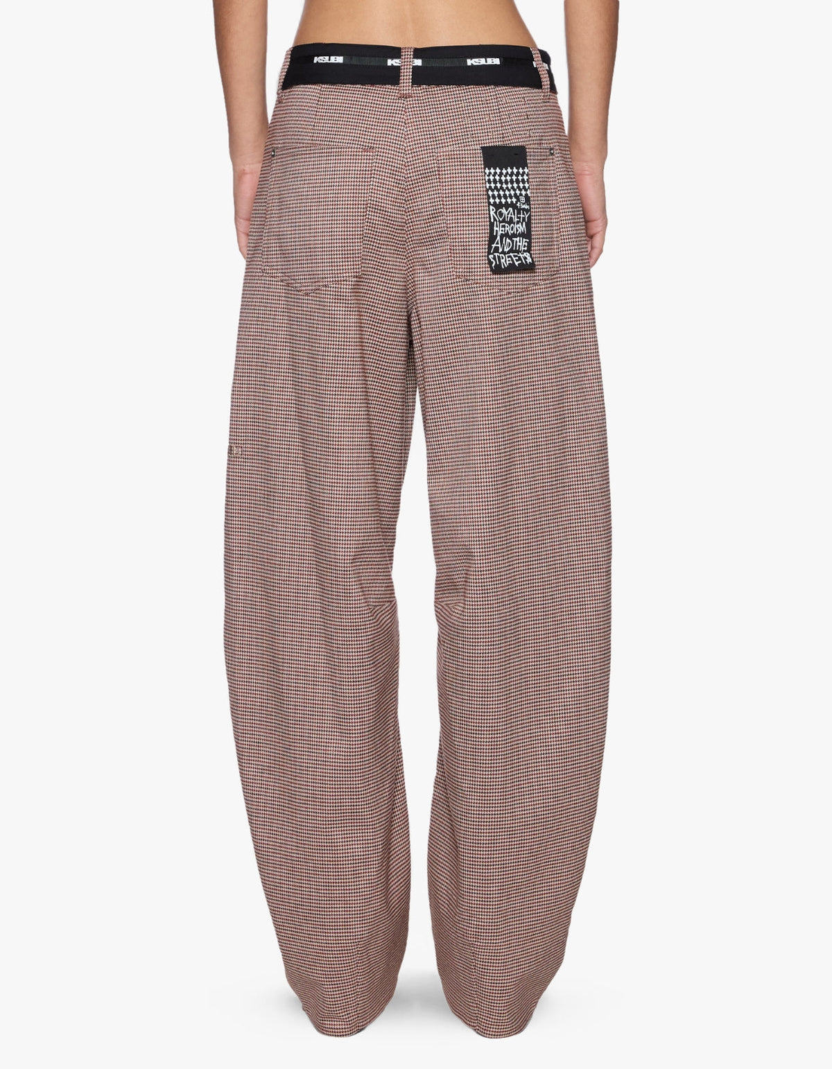 Barrel Trouser Flip - Houndstooth