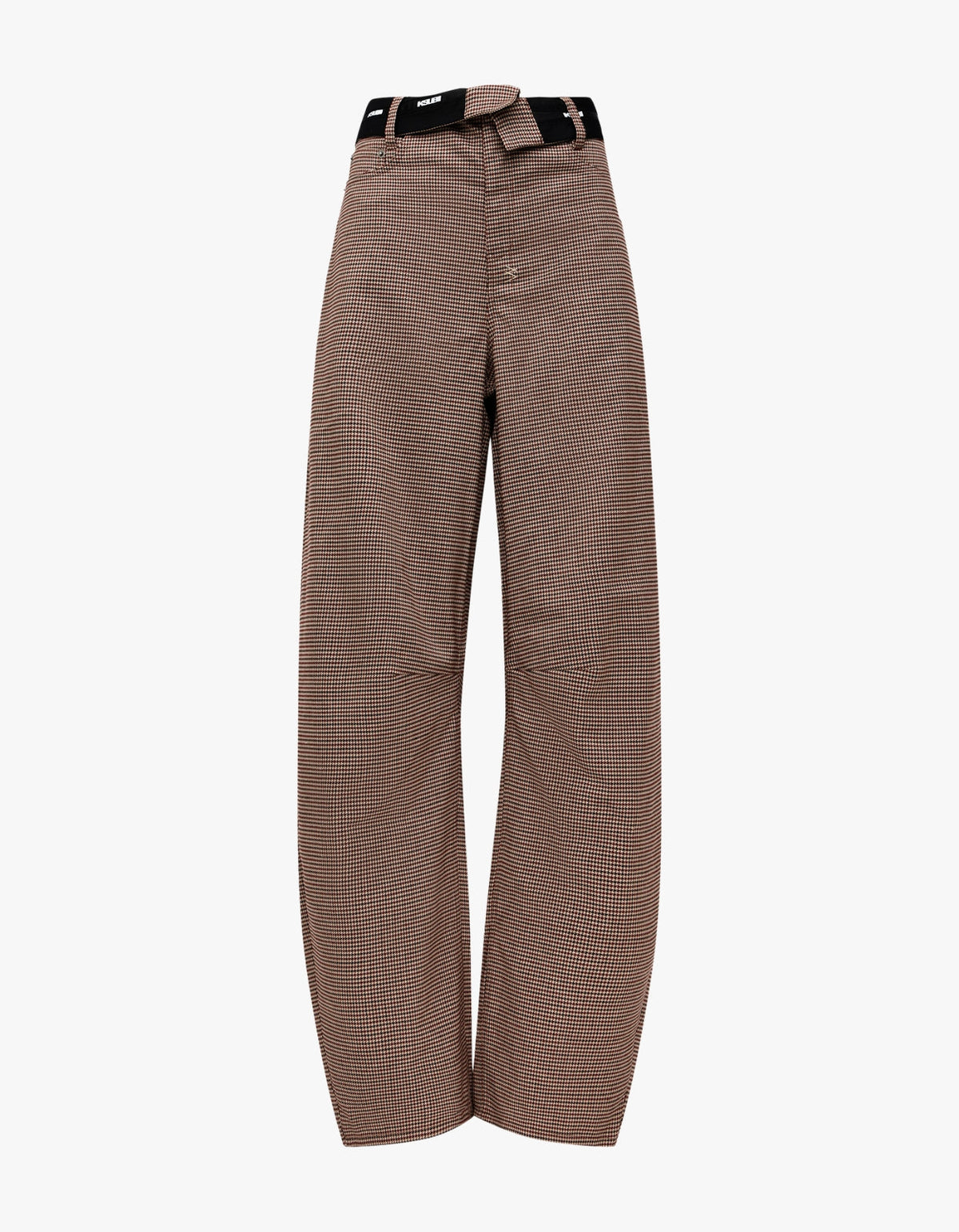 Barrel Trouser Flip - Houndstooth