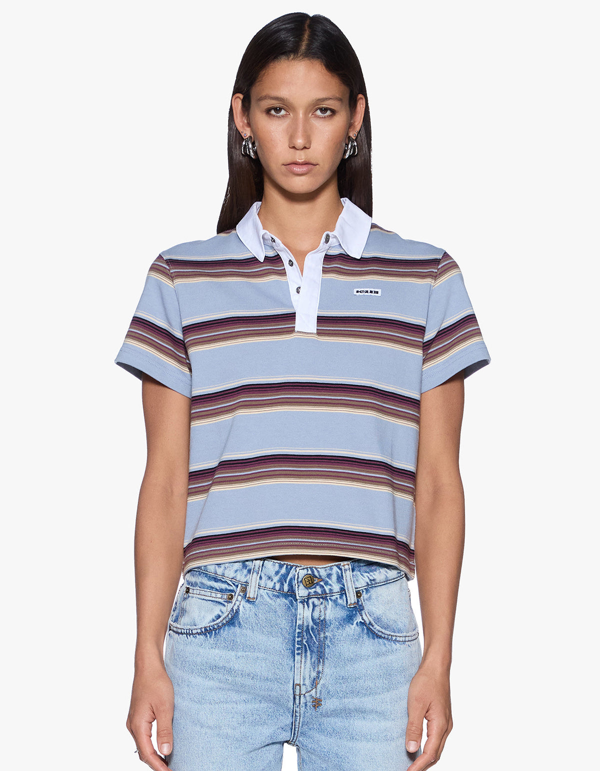 Sott Shrunken Polo - Multi Stripe