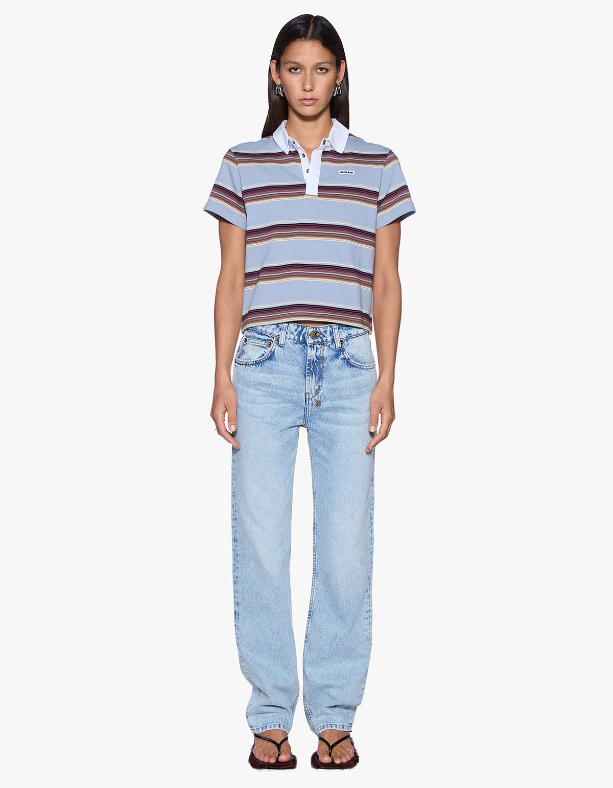 Sott Shrunken Polo - Multi Stripe