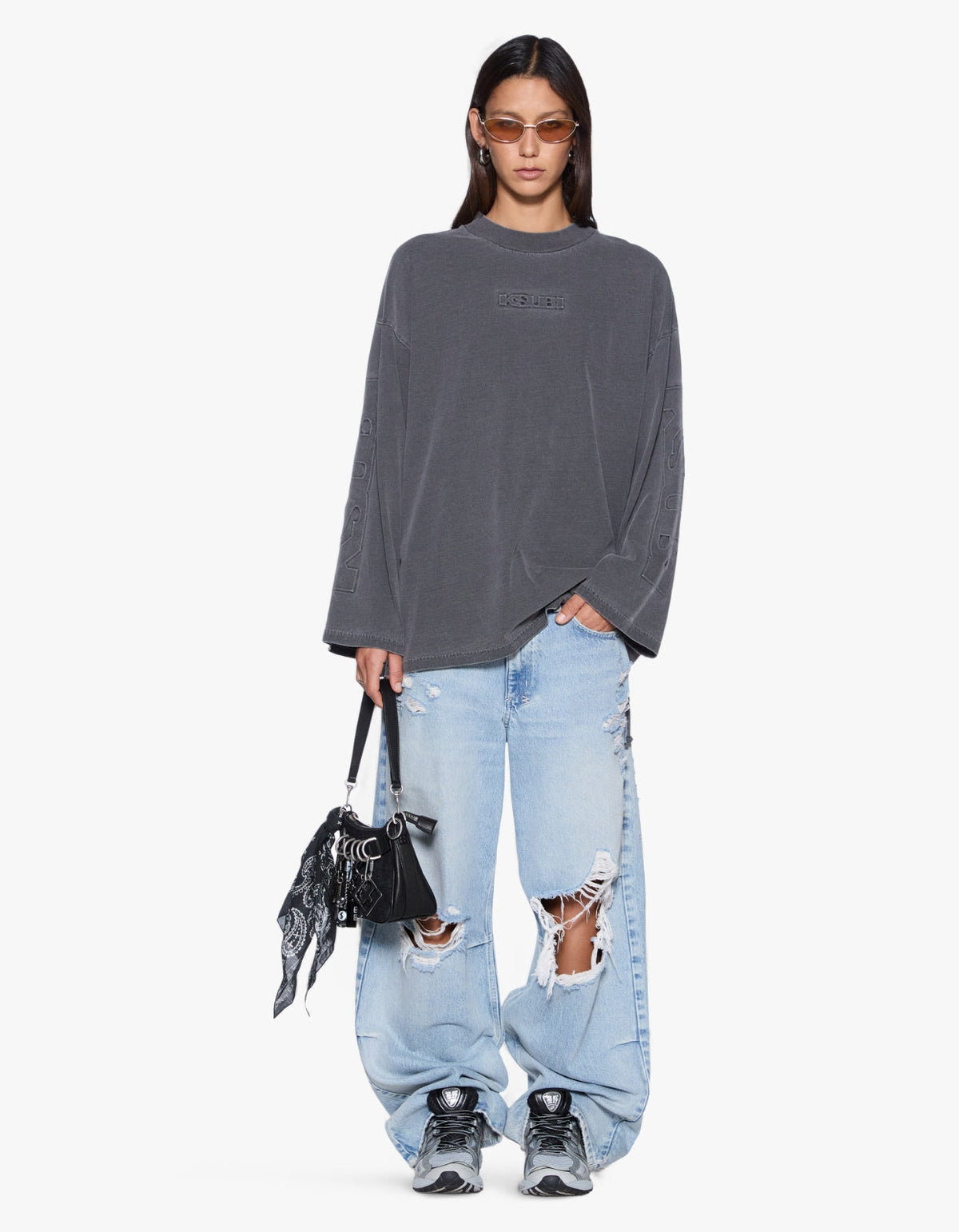 Sott Altar Boyfriend L/S Tee - Charcoal