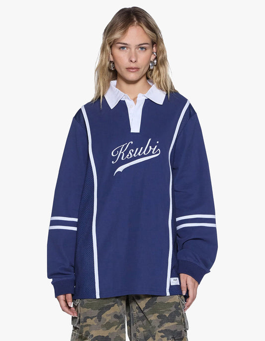 Playoff L/S Polo Jersey - Navy