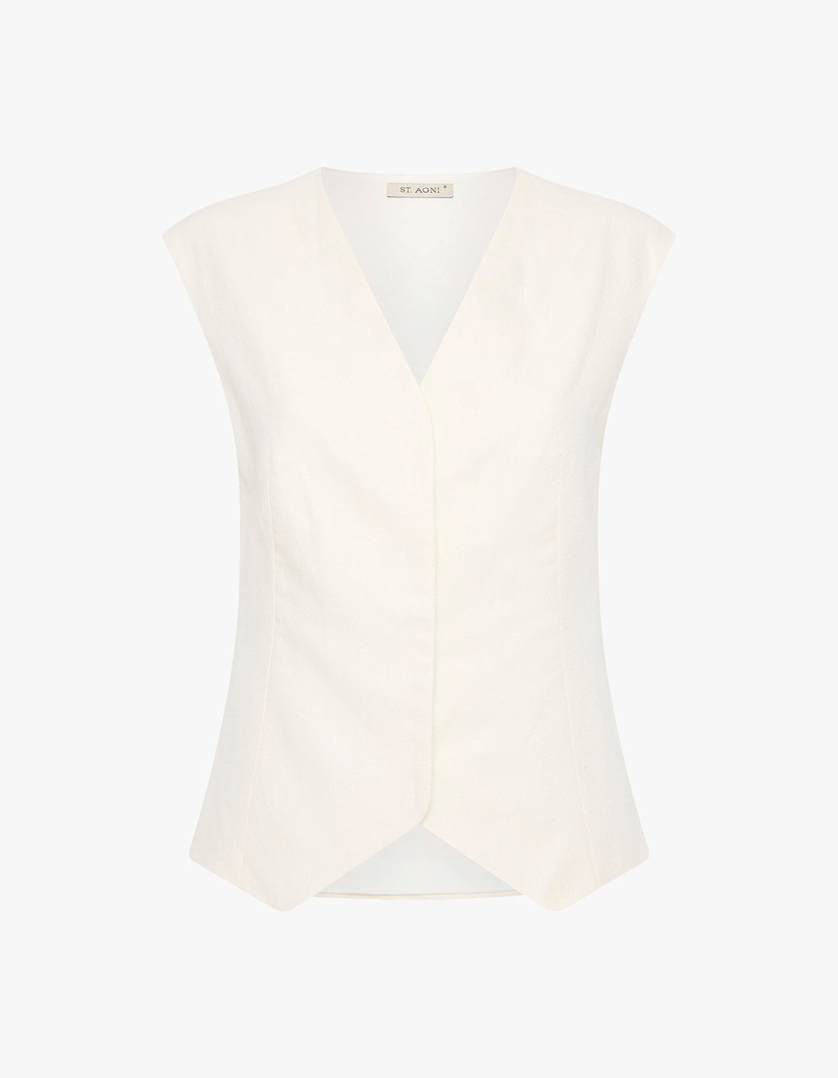 Minimal Tailored Vest - Ivory