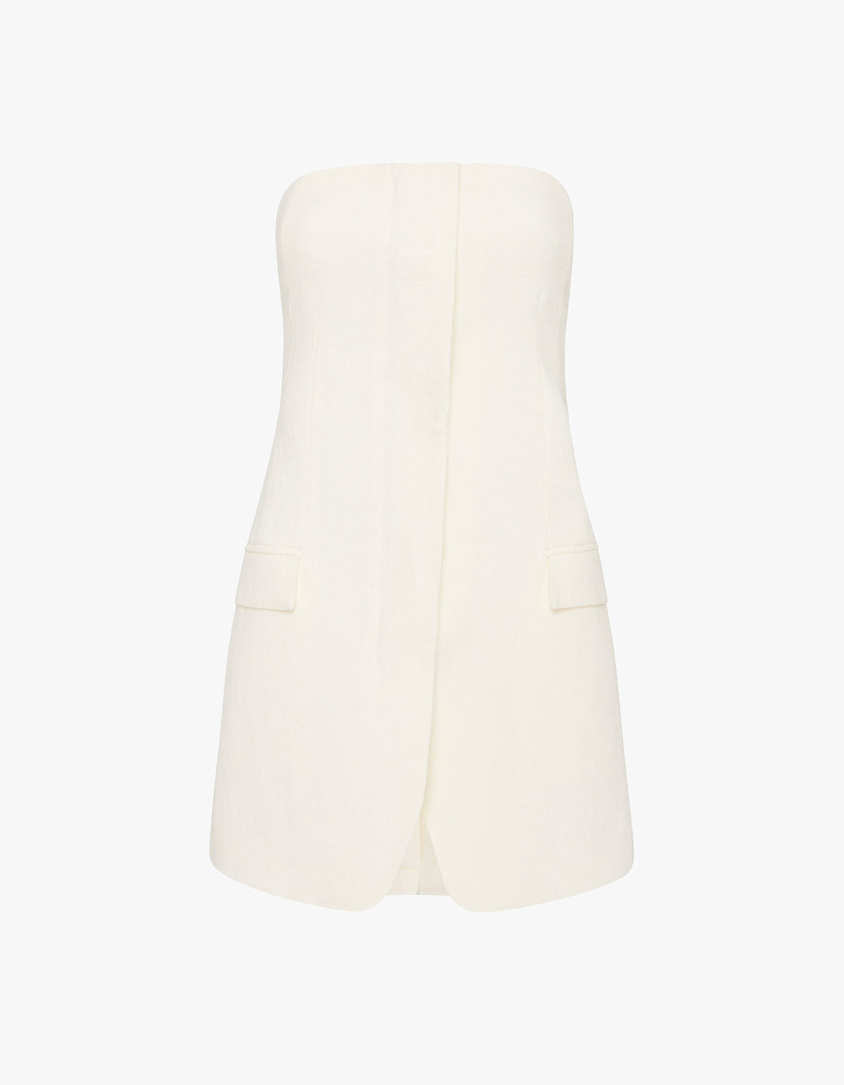 Tailored Strapless Top - Ivory