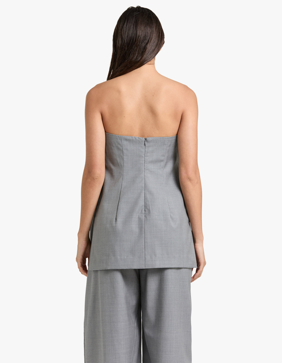 Wool Column Tunic - Grey