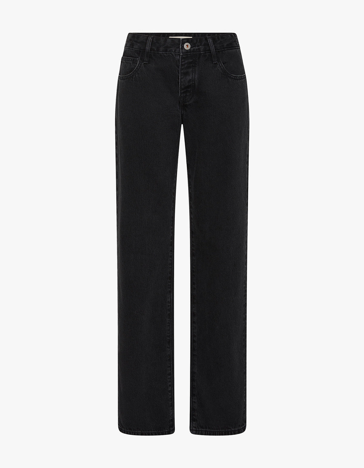 90S Low Rise Jeans - Washed Black