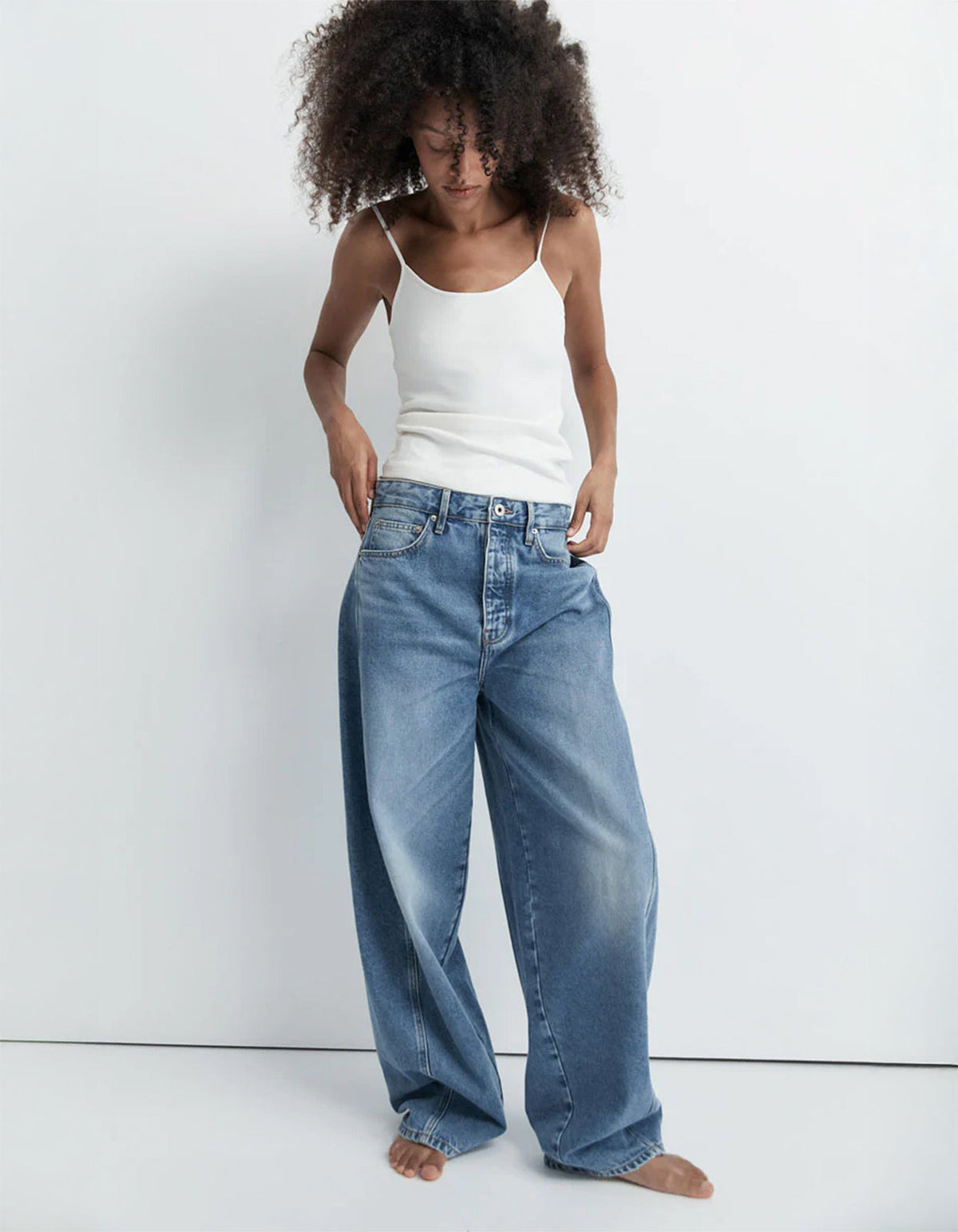 Mid Rise Balloon Jeans - 90S Blue