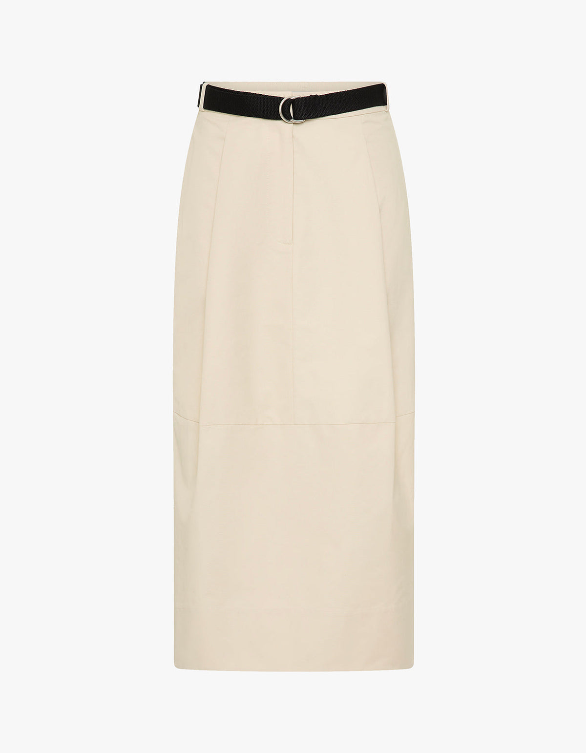 Canvas Pleat Cocoon Skirt - Shell