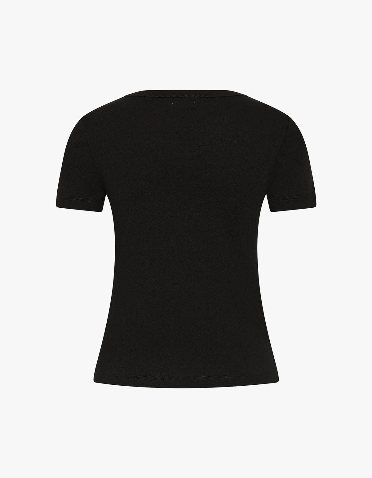 Organic Cotton V Neck Tee - Jet Black