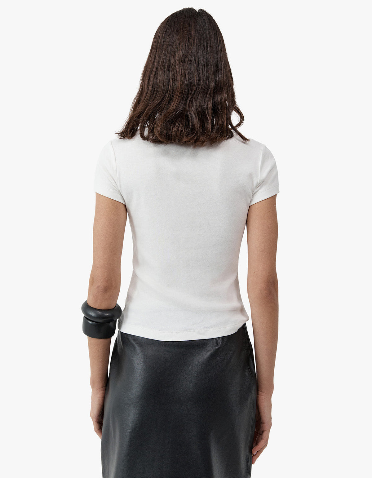 Organic Cotton V Neck Tee - White
