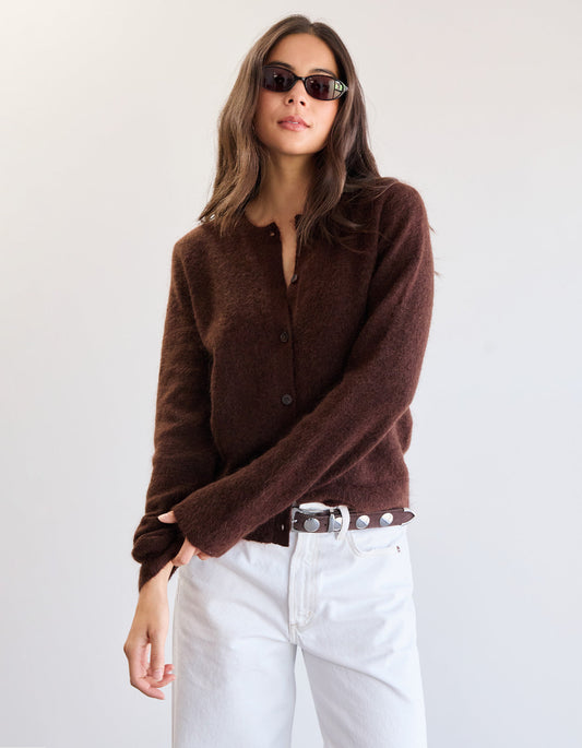 Deacon Knit Cardi - Chocolate