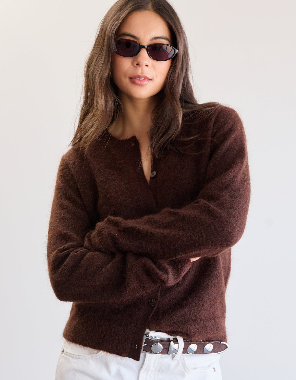 Deacon Knit Cardi - Chocolate