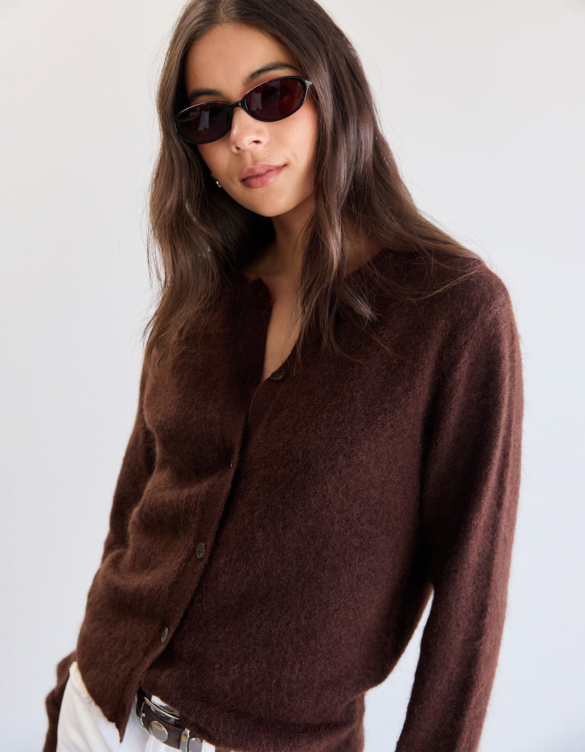 Deacon Knit Cardi - Chocolate