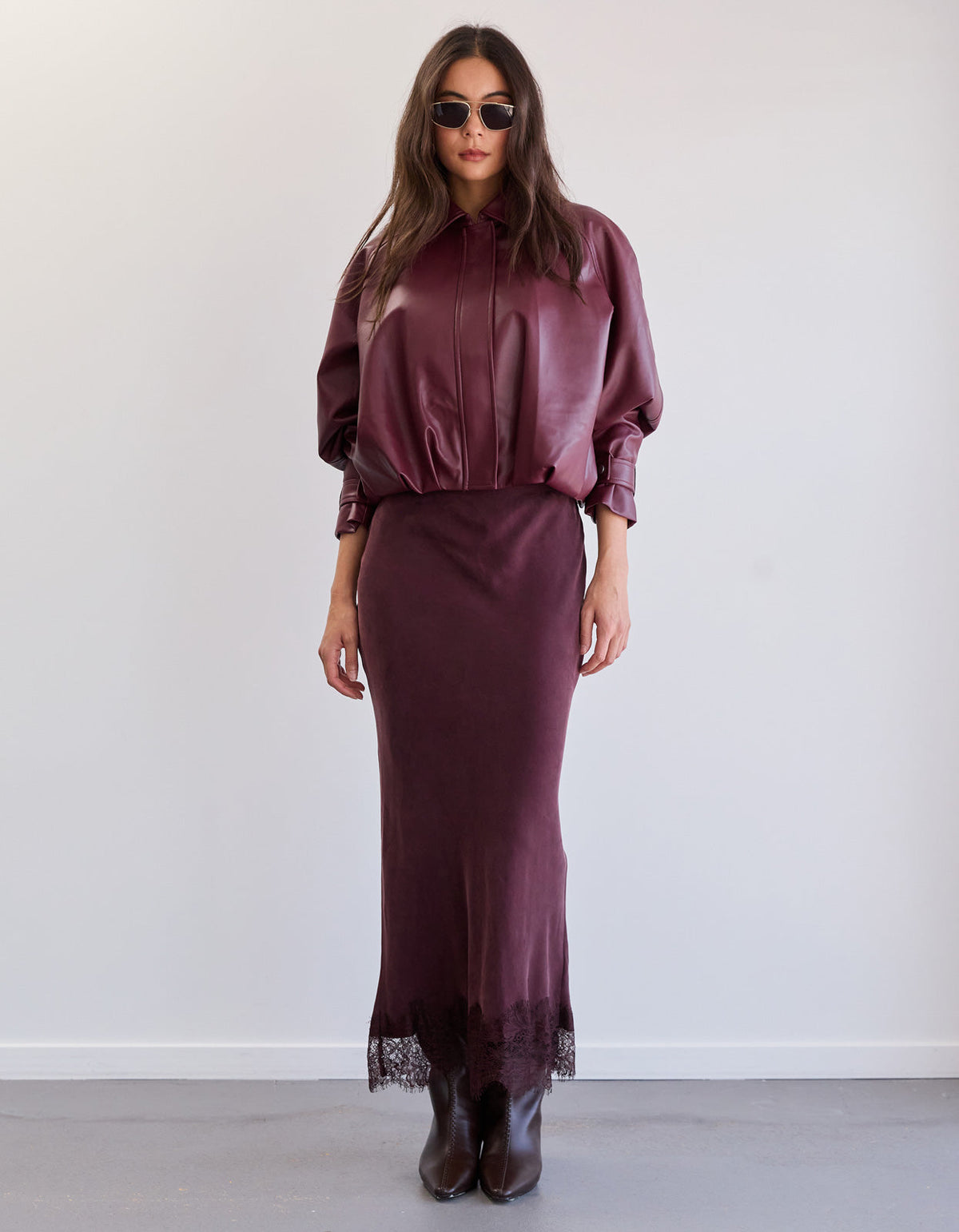 Haven Skirt - Burgundy
