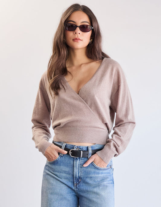 Sable Wrap Cardigan - Beige