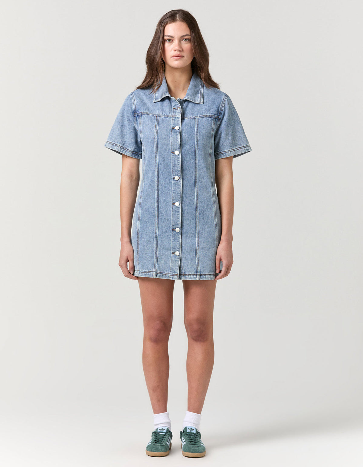 Delilah Denim Dress - Mid Blue