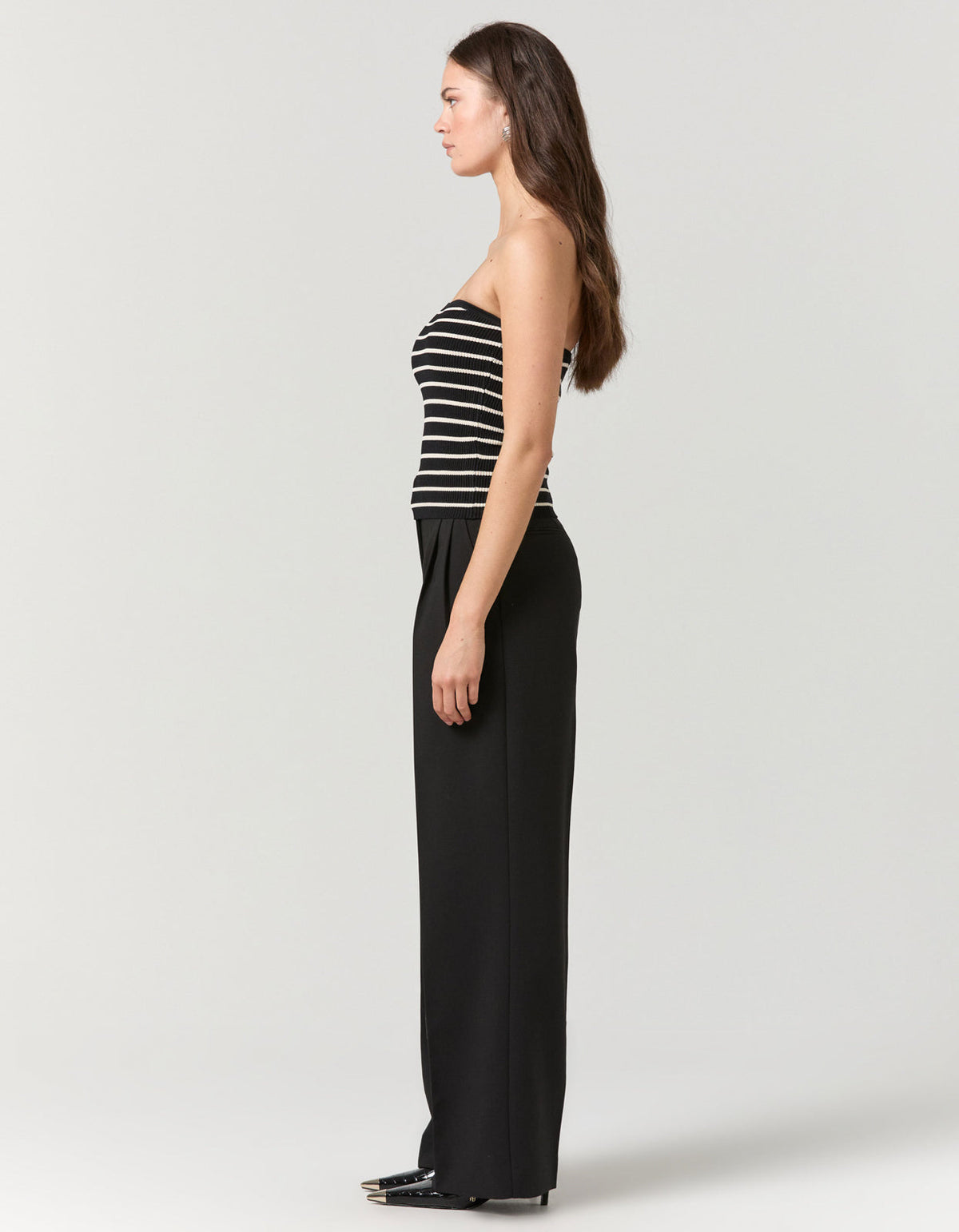 Tilly Knit Bustier - Black/Cream