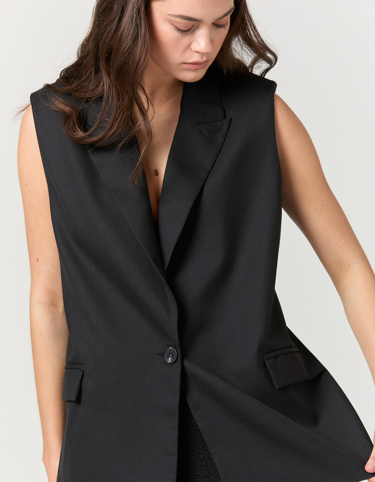 Isabelle Blazer Vest - Black