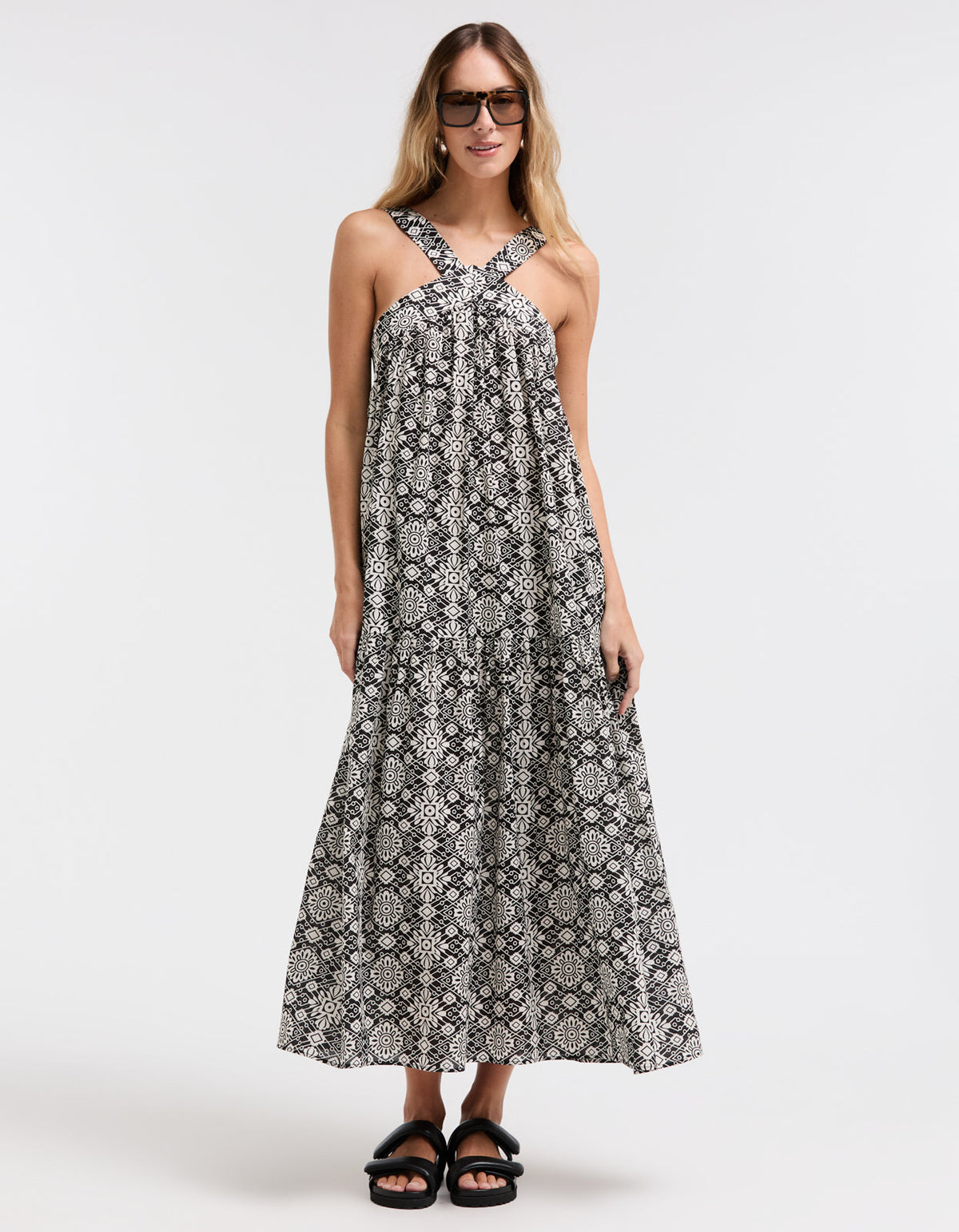Hannah Dress - Black/White