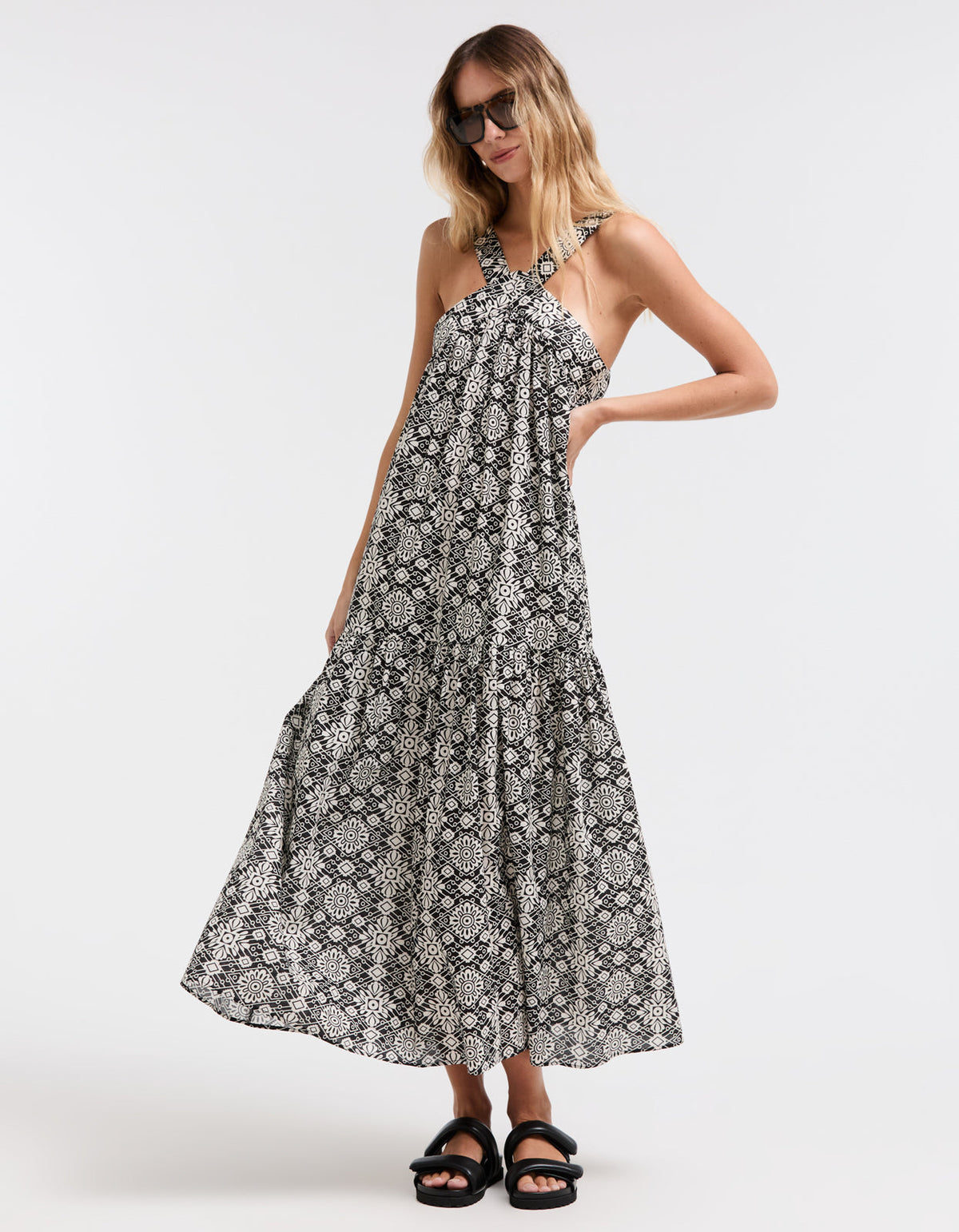 Hannah Dress - Black/White