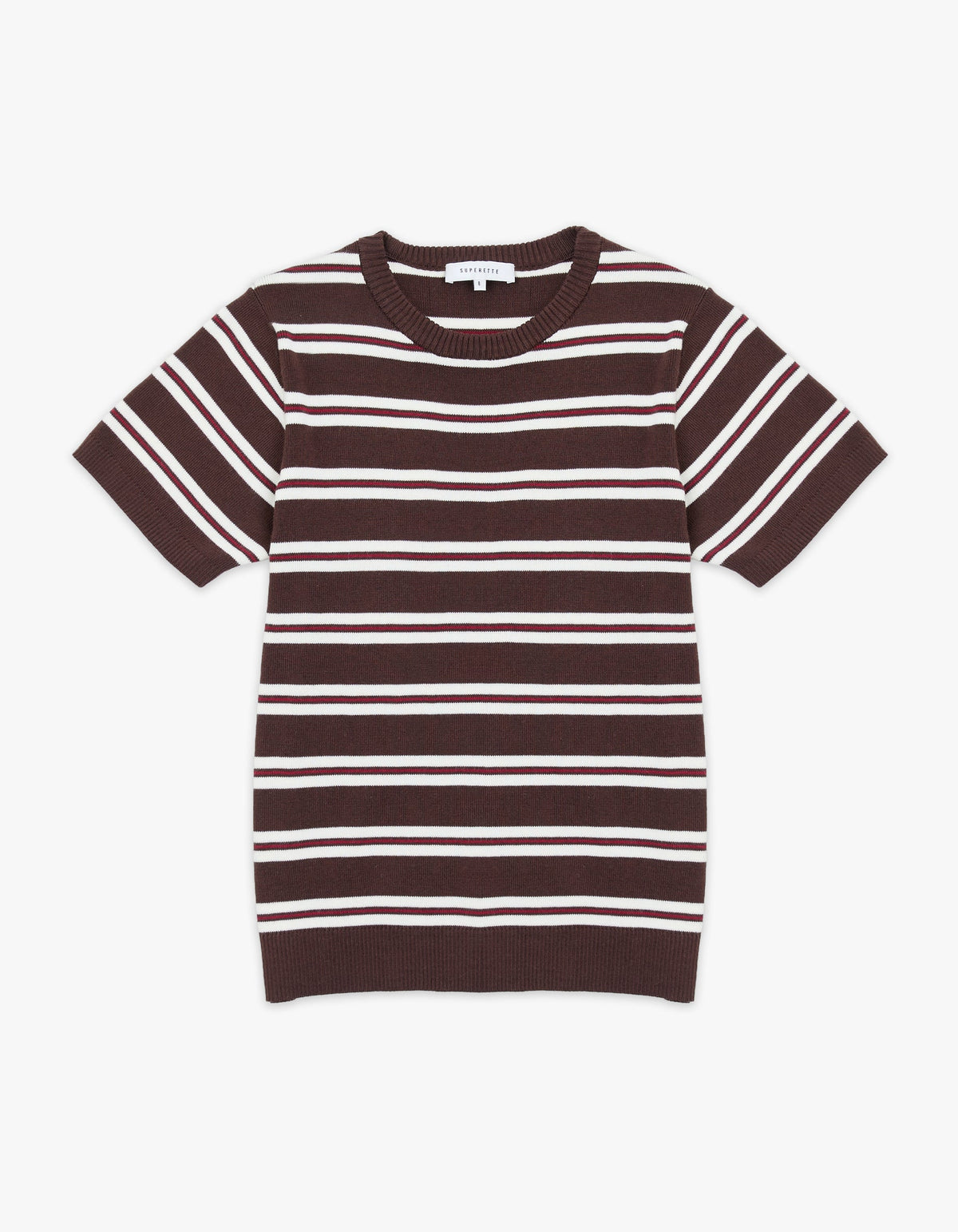 Lola Knit Tee - Espresso Stripe