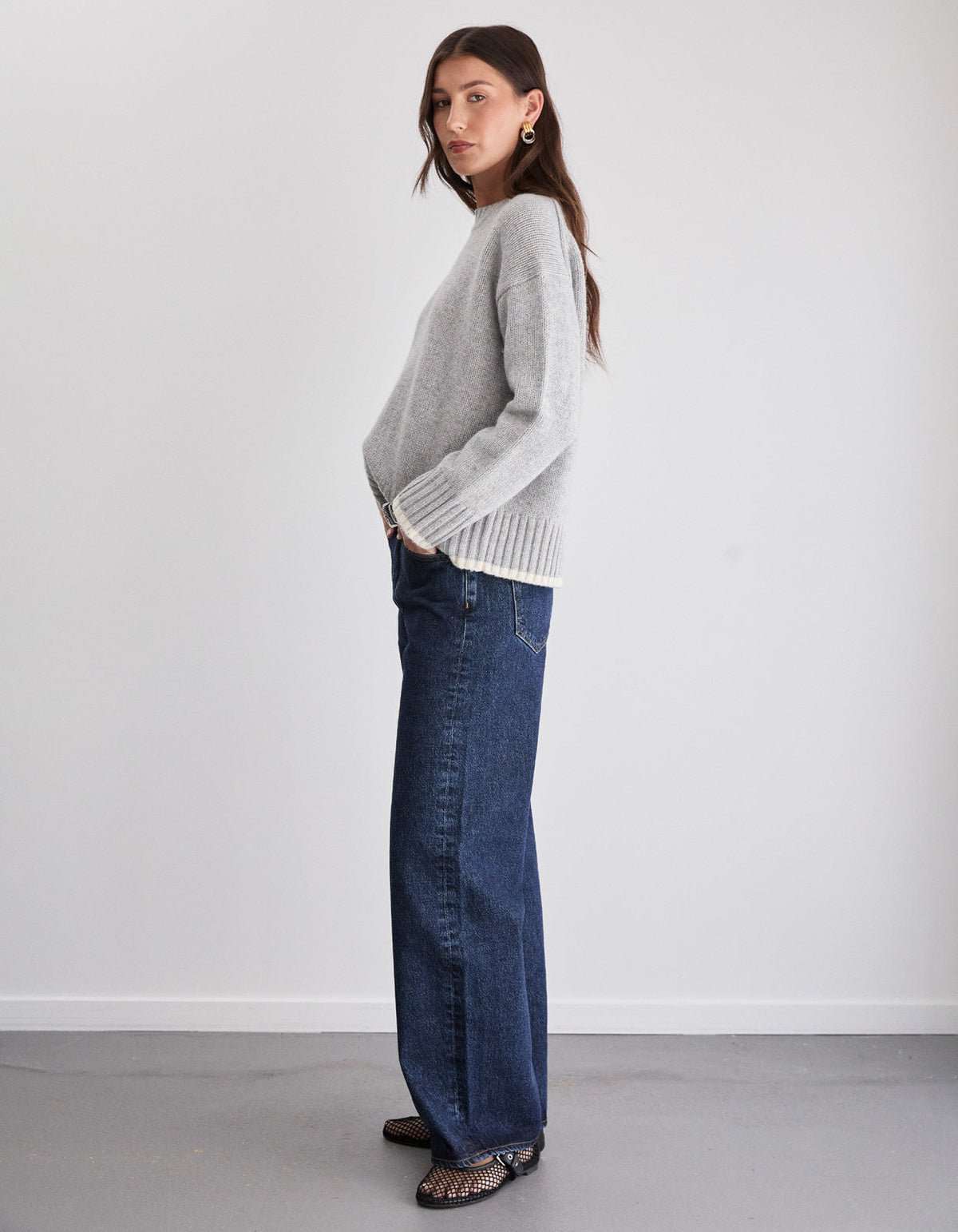 Kensington Knit Crew - Grey