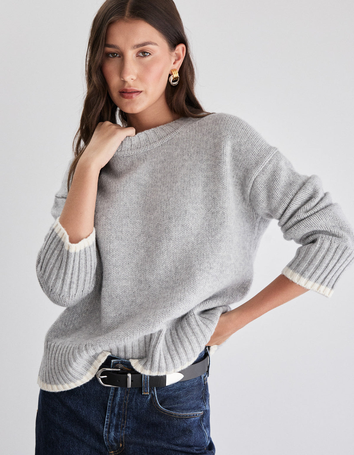 Kensington Knit Crew - Grey