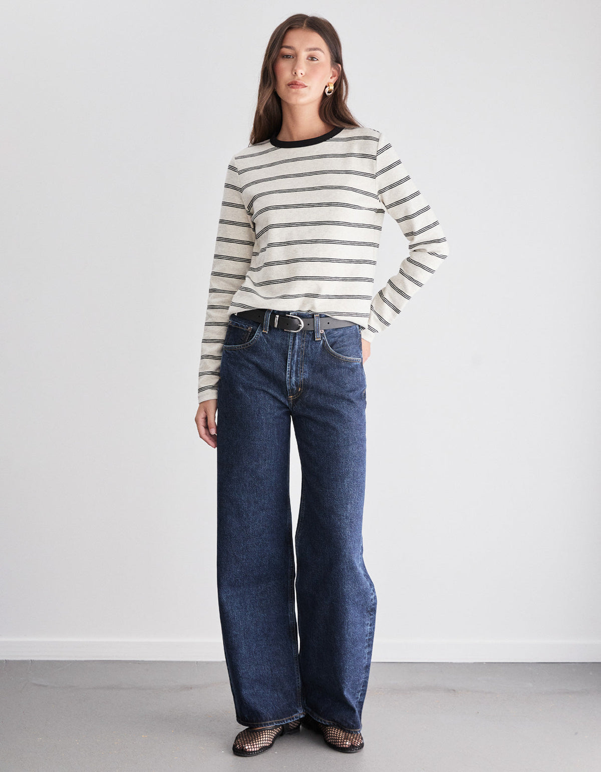 Cohen L/S Tee - Oat Stripe